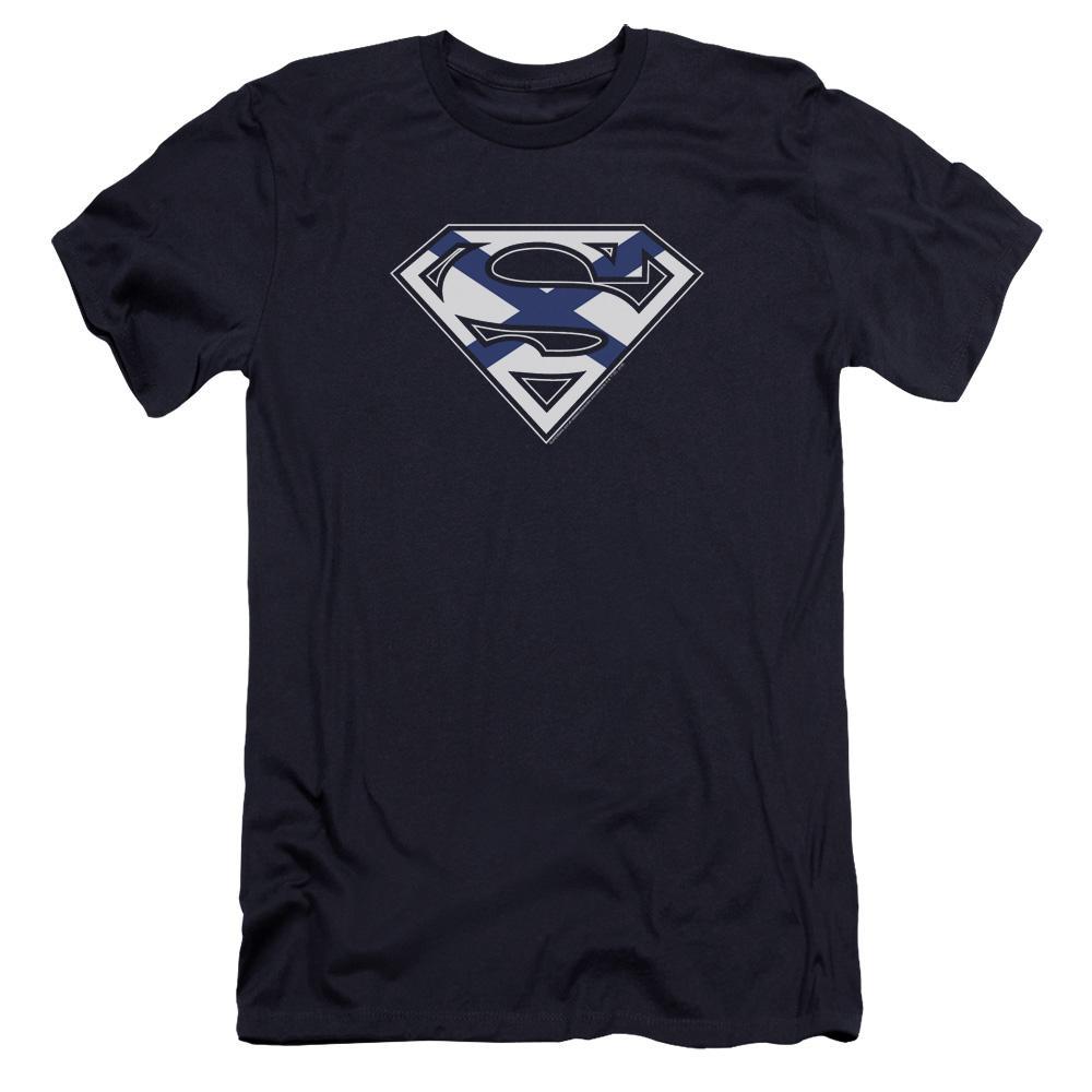 Superman Scottish Shield Adult Premium Cotton T-Shirt