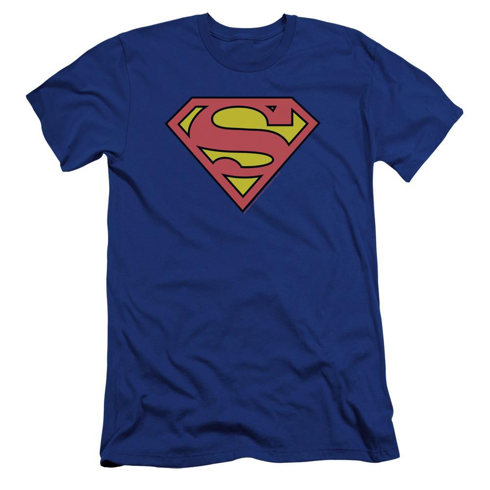 Superman Classic Logo Premium Adult Premium Cotton T-Shirt