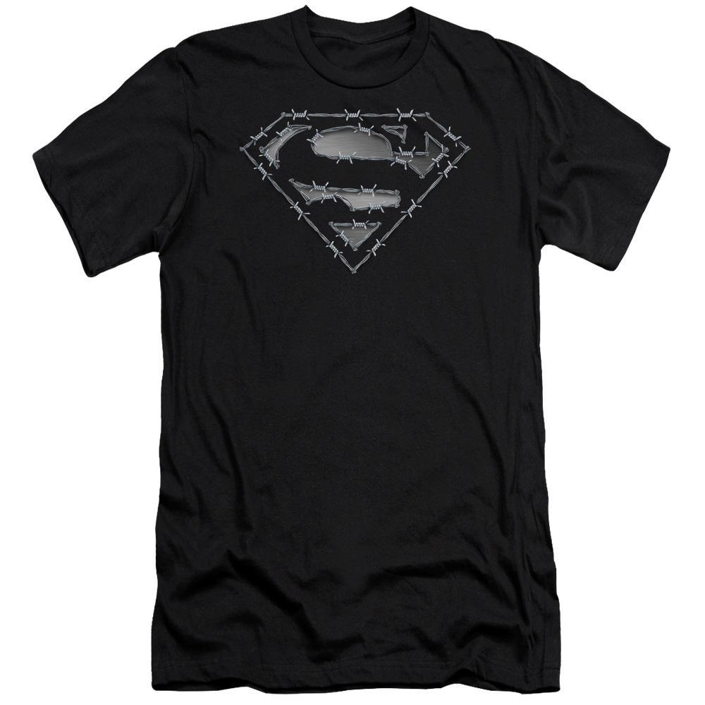 Superman Barbed Wire Adult Premium Cotton T-Shirt