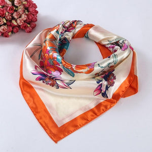 Floral Printed Square Scarf/Head Wrap