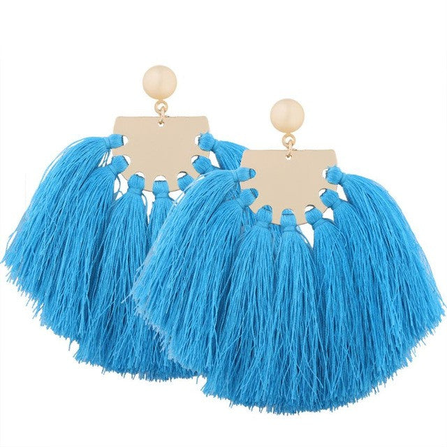 Bohemian Earrings with Tassel Fringe