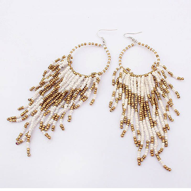 Bohemian Fringed Pendant Drop Earrings