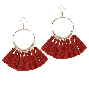 Womens Bohemian Long Tassel Earrings