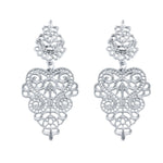 Elegant Vintage Silver Drop Earrings